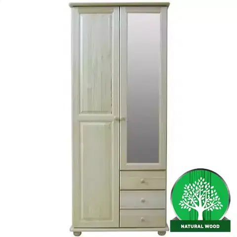 Šatníkové skrine Skriňa 138 zrkadlo 85 cm