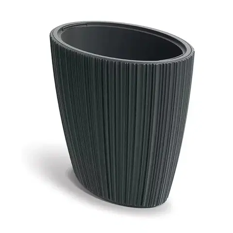 Kvetináče a truhlíky DHOE600-419U plastový kvetináč 59,5 cm tmavosivá