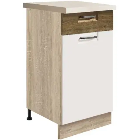 Kuchynské skrinky stojace Skrinka do kuchyne Favorit 2d Sonoma/White+Ribbeck