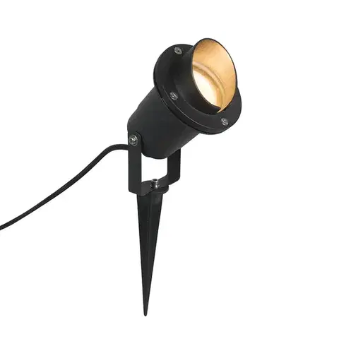LED reflektory a svietidlá s bodcom do zeme Záhradné bodové svetlo s hrotom čierne vrátane kábla a zástrčky IP65 - Done
