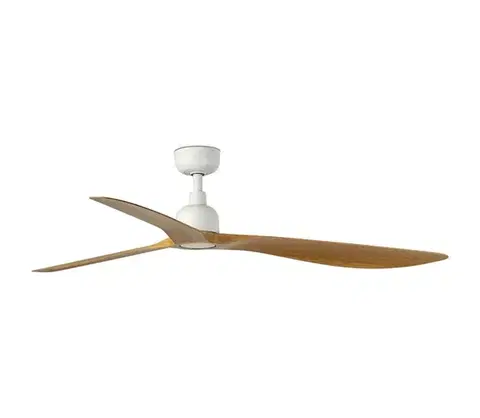 Ventilátory FARO Barcelona FARO 34361WT - Stropný látor OUTWOOD L hnedý/biely priemer 150 cm WT IP44 + diaľkové ovládanie 34361T