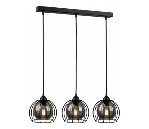 Svietidlá Keter Lighting Luster na lanku SOLO BLACK 3xE27/60W/230V 1474