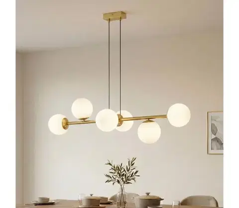 Svietidlá BRILAGI - Luster na lanku MALONY 6xE14/20W/230V zlatá 8590828080459
