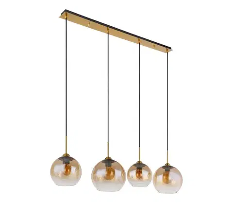 Svietidlá Globo 15788-4H - Závesný luster JAMESSA na lankách 4xE27/60W/230V mosadz 15788-4H