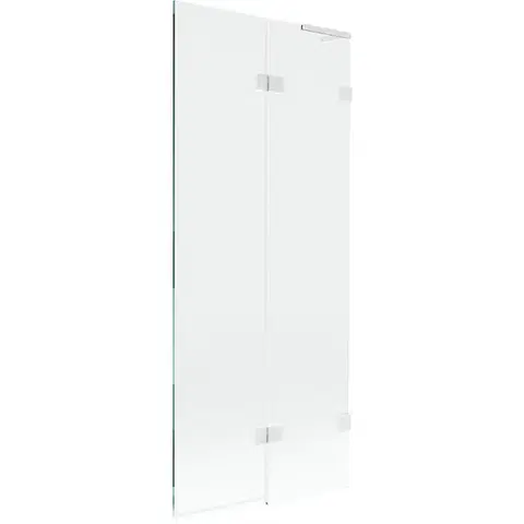 Sprchové dvere MEXEN/S - Lunar L vaňová zástena 2-krídlová pravá 80 x 150, transparent, biela 897L-080-100-20-00-P