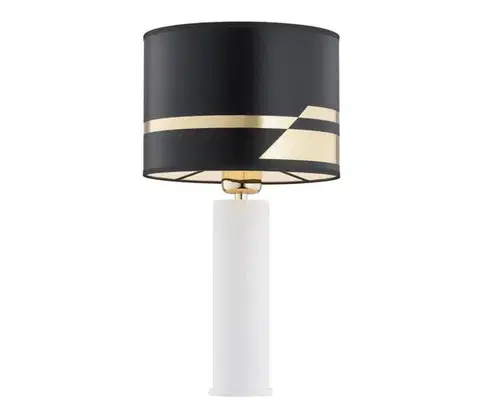 Lampy Argon 4232 - Stolná lampa ALMADA 1xE27/15W/230V čierna/biela/mosadz 4232