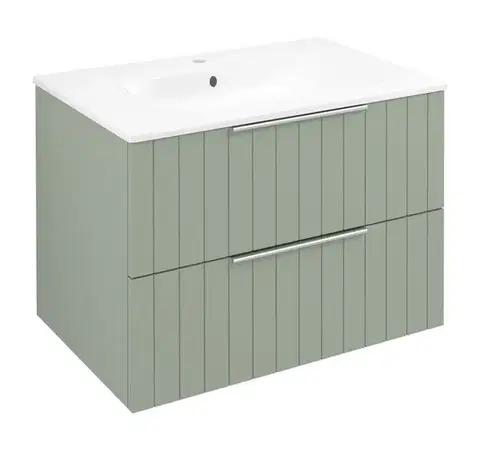 Kúpeľňový nábytok SAPHO - CIRASA STRIP umývadlová skrinka 69,8x52x46cm, verde CR701-4444S