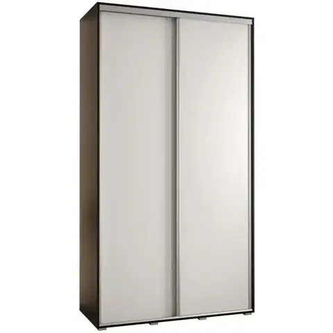 Šatníkové skrine Skriňa 45 Canaris 1 130 čierna/biela/silver