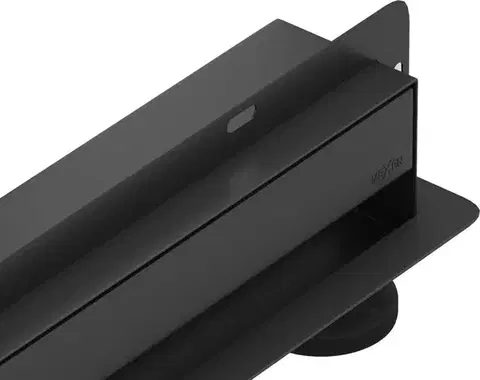 Sprchovacie kúty MEXEN - Flat Wall odtokový žľab stena 2v1 110 cm čierna 1730110