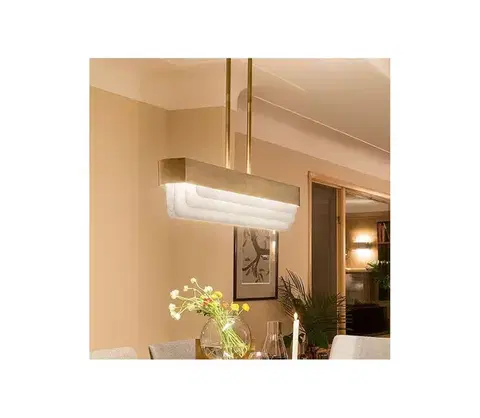 Svietidlá Elstead Kichler KL-SERENE-LED-LP-92-NBR - LED luster na tyči SERENE LED/40W/230V zlatý KL-SERENE-LED-LP-92-NBR