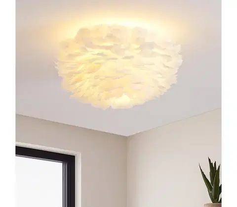 Svietidlá BRILAGI - Stropné svietidlo FEATHER 3xE27/40W/230V priemer 50 cm biela BRI942