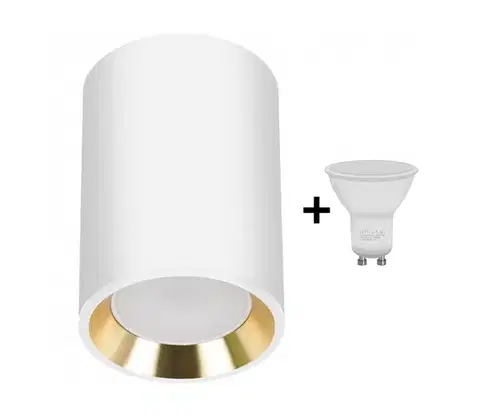 Svietidlá  LED Bodové svietidlo CHLOE 1xGU10/6W/230V guľatý biela/zlatá WJ0442+BG0217