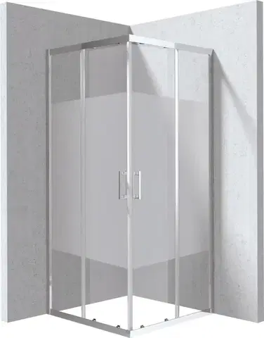 Sprchovacie kúty DEANTE - Sprchovací kút Funkia Evo štvorcový, štvorcový, 80x80 cm - vzor pruh KYC_0E88P