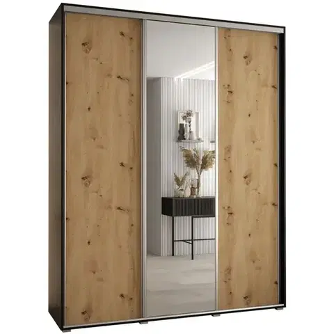 Šatníkové skrine Skriňa 45 Canaris 3 200 čierna/artisan/silver