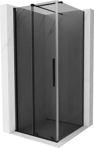 Sprchovacie kúty MEXEN/S - Velár sprchovací kút, posuvné dvere 90 x 90, grafit, čierna 871-090-090-41-70