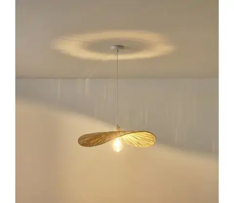 Svietidlá Eurolamp Luster na lanku CALYPSO 1xE27/15W/230V bambus 144-33094