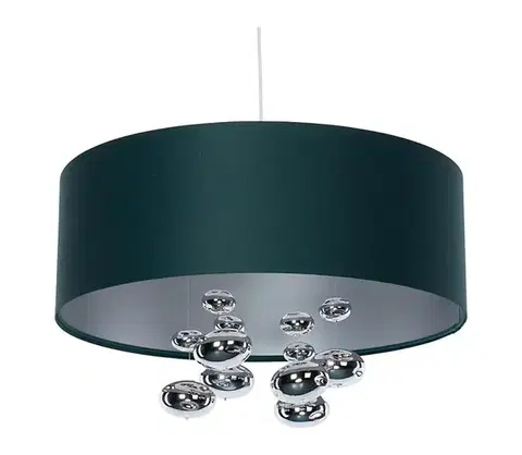 Svietidlá  Luster na lanku BUBBLE 1×E27/60W/230V, priemer 40 cm, zelený 01B-003-40