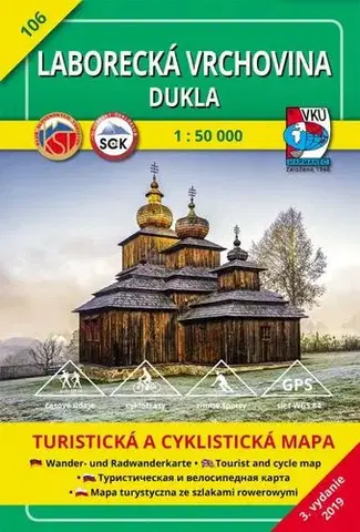 Turistika, skaly Laborecká vrchovina - Dukla - TM 106 - 1: 50 000
