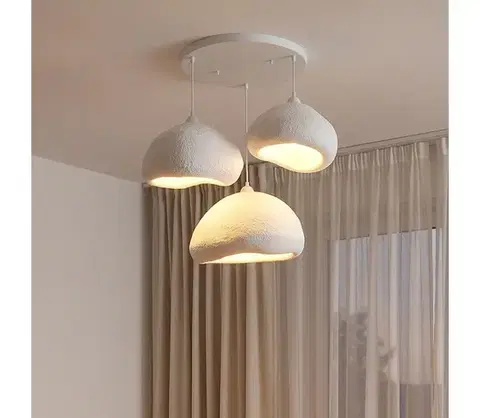 Svietidlá BRILAGI - Závesný luster na lane WABI SABI 3xE27/40W/230V pr. 82 cm biely 739SBR1106