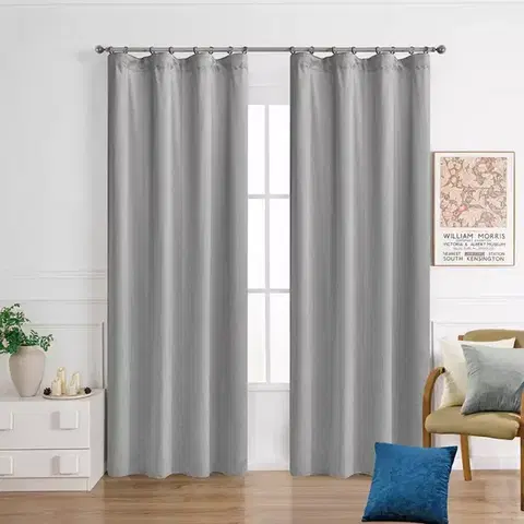 Závesy do spálne Záves na páske ROSALIA VET449/3/210GSM 140x250 cm  sivý