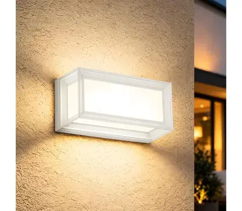 Svietidlá Brilagi - Vonkajšie nástenné svietidlo PARKER 1xE27/60W/230V biela IP44 BRI876