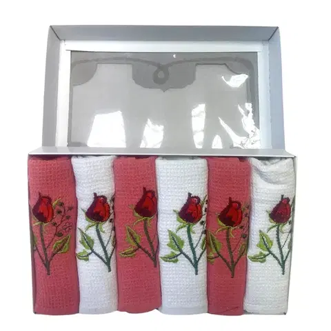Utierky Utierky na riad vaflové Rose 40x60cm 6ks TiaHome