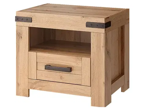 Nočné stolíky KONDELA Moratiz 1S nočný stolík dub wotan