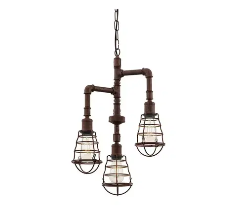 Svietidlá Eglo 49808 - Luster na reťazi PORT SETON 3xE27/60W 49808