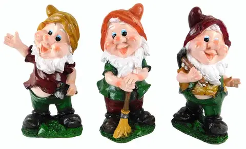 Záhradné dekorácie MAKRO - Trpaslík 29cm rôzne druhy