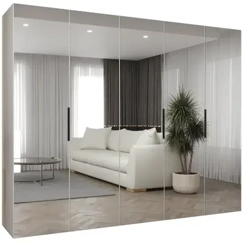 Šatníkové skrine Skriňa Marbella III 250 biela/čierna
