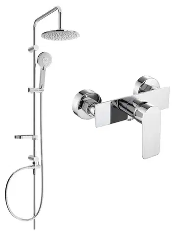 Sprchy a sprchové panely MEXEN/S - Carl sprchový stĺp vrátane sprchovej batérie Alfa, chróm 745740240-00