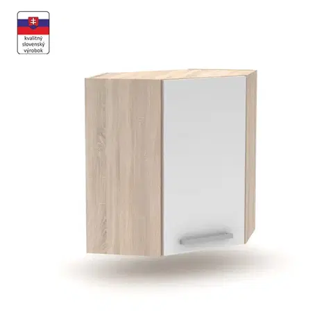 Kuchynské horné skrinky KONDELA Nova Plus NOPL-013-OH kuchynská skrinka dub sonoma / biela
