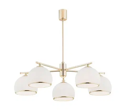 Svietidlá Argon 2088 - Luster na tyči MARBELLA 5xE27/15W/230V mosadz 2088