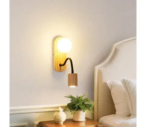 Svietidlá BRILAGI - Drevené nástenné svietidlo MODERN WOOD 1xG9/5W/230V + 1xGU10/8W BRI409