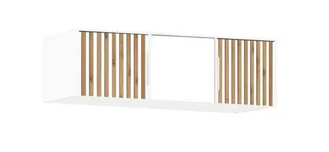 Šatníkové skrine Nadstavba na skrinu INDI LUX  3D, biela