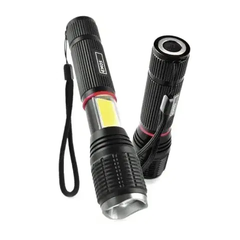 Svetlá a baterky EMOS Svietidlo LED kovové, 5W + 3W COB, na 3x AAA, FOKUS