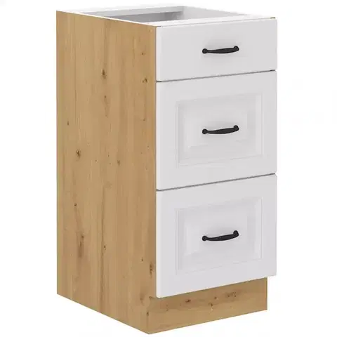 Kuchynské skrinky stojace Kuchynská skrinka Stilo biela matná/artisan 40D 3S BB
