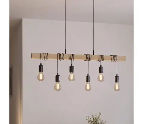 Svietidlá Eglo 95499 - Závesné svietidlo TOWNSHEND 6xE27/60W/230V 95499