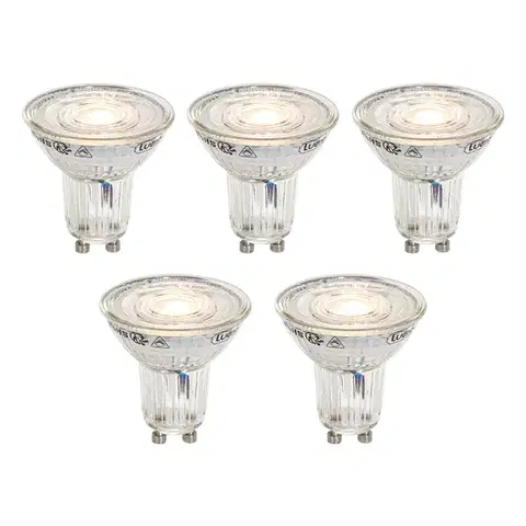 LED osvetlenie Sada 5 stmievateľných LED žiaroviek GU10 50 mm v Kelvinoch číra 4,9 W 400 lm 2200 – 3000 K