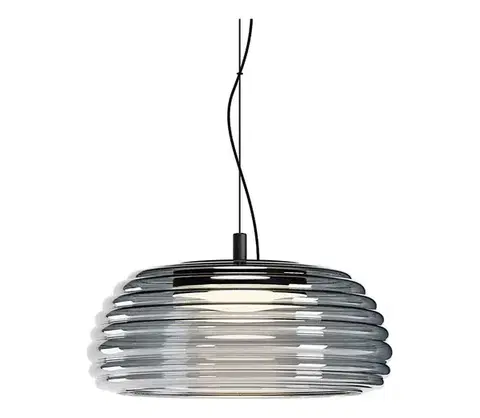 Svietidlá Redo 01-4543 - LED Stmievateľný luster na lanku ONDULA LED/16W/230V čierna/dymová 01-4543