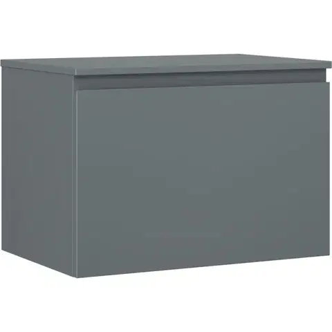 Kúpeľňový nábytok MEXEN/S - Orio kúpeľňová skrinka pod umývadlo 70 cm s doskou, 1 šuplík, grafit mat 91A10-07047-1-BFC66