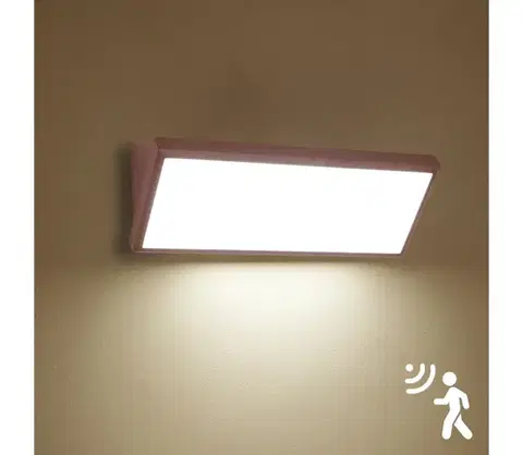 Svietidlá BRILAGI - LED vonkajšie nástenné svietidlo so senzorom TRIANGLE LED/42W/230V hnedé IP65 BRI677