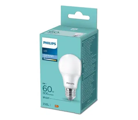 LED osvetlenie LED Žiarovka Philips A60 E27/8W/230V 6500K 8720169253179
