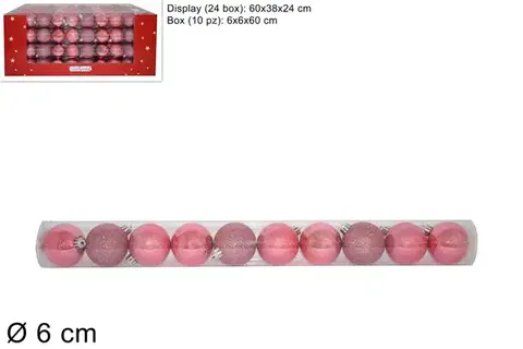 Vianočné ozdoby MAKRO - Gule vianočné 6 cm 10ks