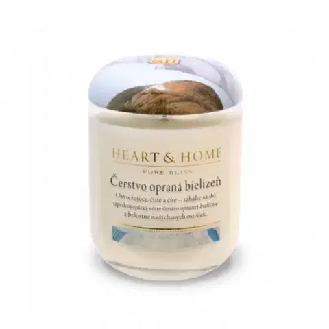 Veľká sviečka Albi Veľká sviečka Heart & Home Čerstvo opraná bielizeň, 340g