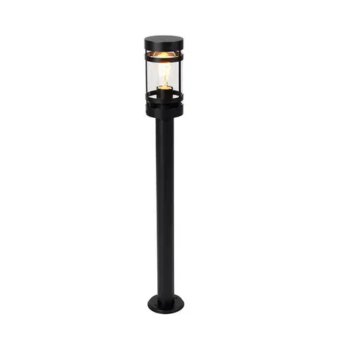 Zahradne stlpove lampy Inteligentná vonkajšia lampa čierna 80 cm IP44 vrátane Wifi ST64 - Gleam