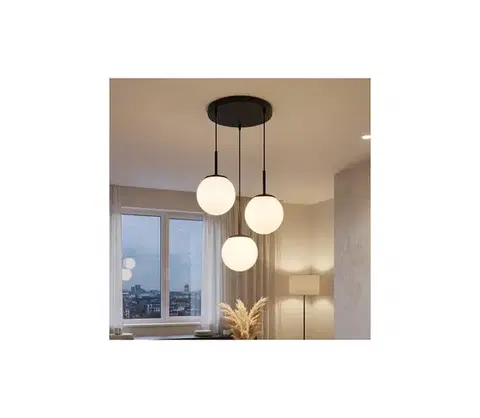 Svietidlá BRILAGI - Luster na lanku MILO 3xE27/60W/230V čierny 60-005B