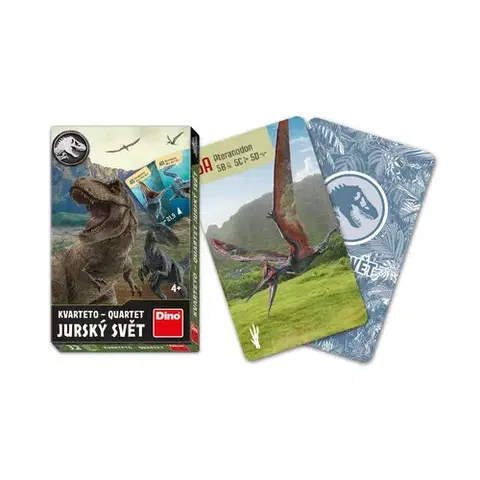 Kartové hry Dino Hracie karty: Kvarteto Jurský svet Dino