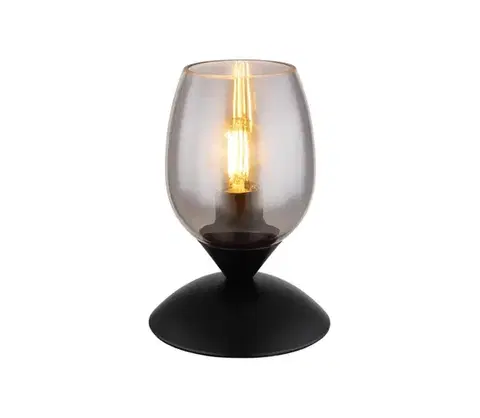 Lampy Globo 24007S - Stolná dotyková lampa KUWAITA 1xE14/25W/230V čierna 24007S