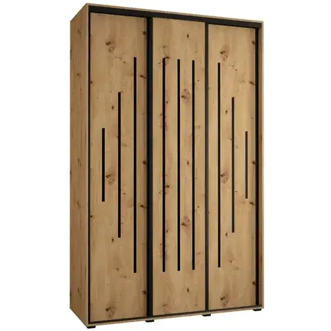 Šatníkové skrine Skriňa 45 Canaris 12 170 artisan/čierna